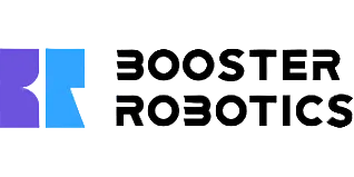 Booster Robotics logo with a blue and purple design on a white background