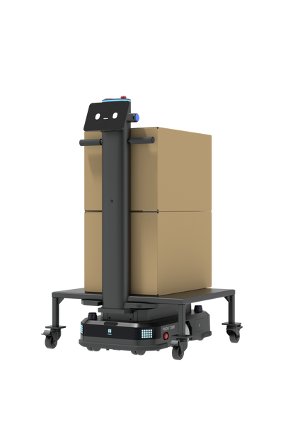 Pudu T300 delivery robot carrying 2 heavy boxes